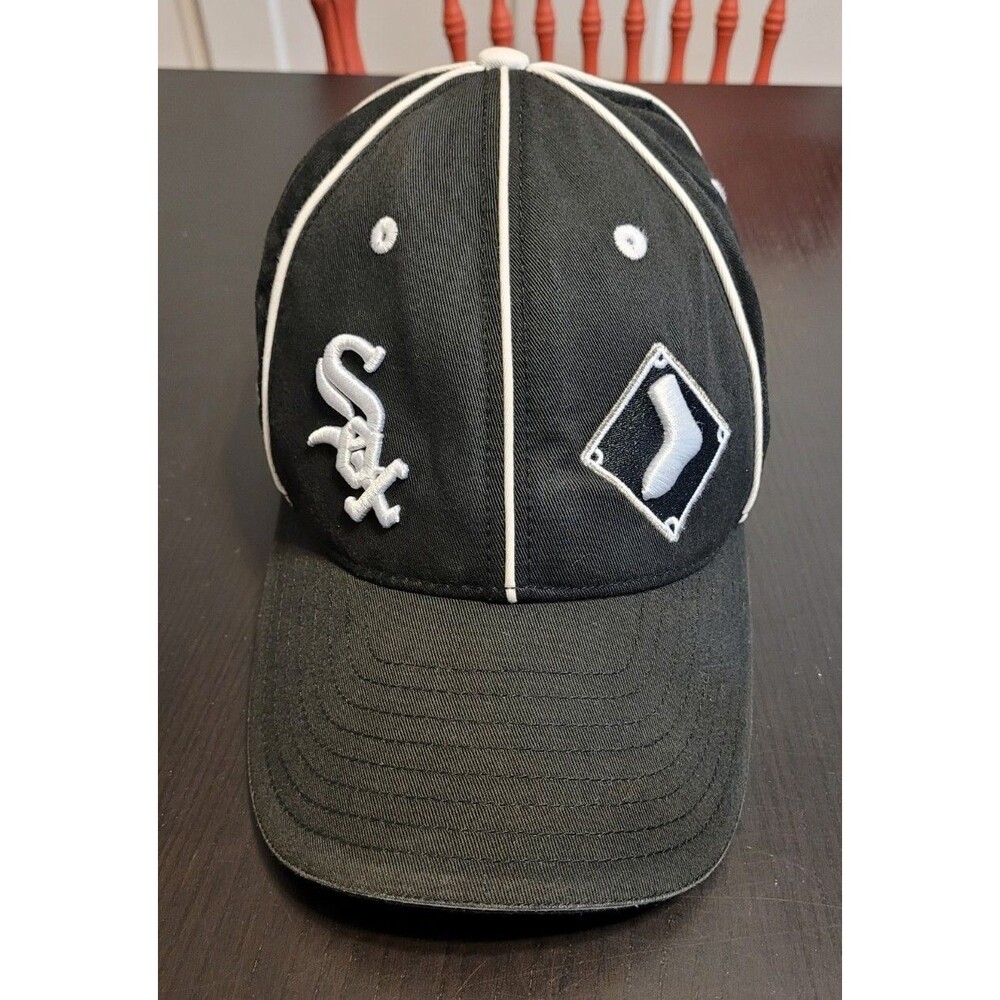 HTF Chicago White Sox Hat NEW ERA Logos through Years Adj Strap Cap Black White